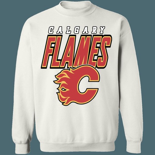 Vintage NHL Calgary Flames Hockey Sweatshirt Hoodie T-Shirt - Perfect for Fans - Image 4