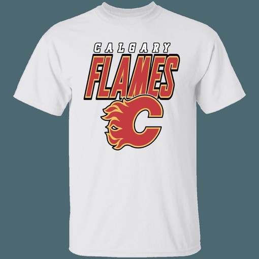 Vintage NHL Calgary Flames Retro T-Shirt Hoodie - National Hockey League Fan Gear - Image 2