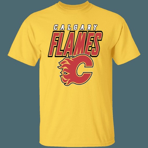 Vintage NHL Calgary Flames Retro T-Shirt Hoodie - National Hockey League Fan Gear - Image 3