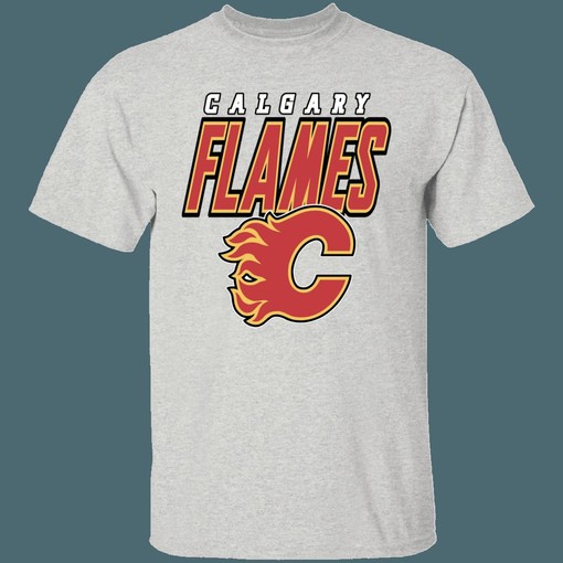 Vintage NHL Calgary Flames Retro T-Shirt Hoodie - National Hockey League Fan Gear - Image 4