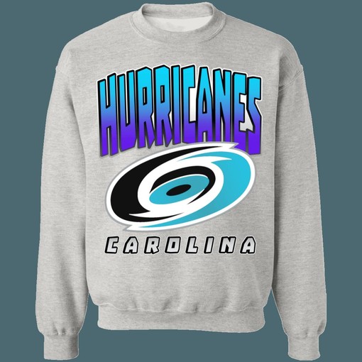 Vintage NHL Charlotte Hornets X Carolina Hurricanes Sweatshirt Hoodie - NBA x NHL Fan Gear - Image 3