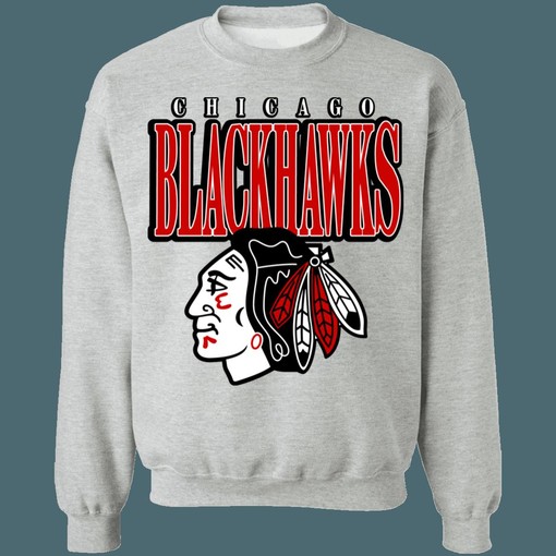Vintage NHL Chicago Blackhawks BLACKOUT Sweatshirt Hoodie T-Shirt - Must-have for Fans