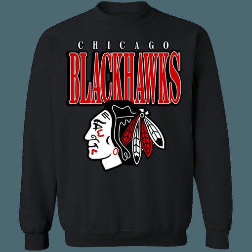 Vintage NHL Chicago Blackhawks BLACKOUT Sweatshirt Hoodie T-Shirt - Must-have for Fans - Image 3