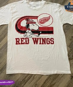 Vintage NHL Detroit Red Wings Snoopy T-Shirt, Unisex Shirt Sweatshirt