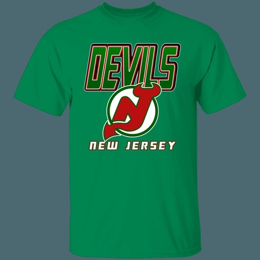 Vintage NHL New Jersey Devils Green Retro T-Shirt Sweatshirt Hoodie for Hockey Lovers - Image 3