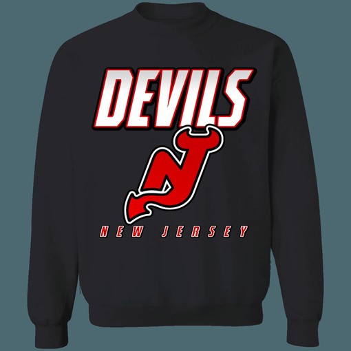 Vintage NHL New Jersey Devils Retro 90's Sweatshirt Hoodie T-Shirt for Fans - Image 4