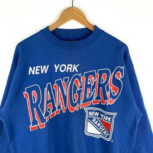 Vintage NHL New York Rangers Logo Sweatshirt - Unisex Hockey Shirt - Image 3