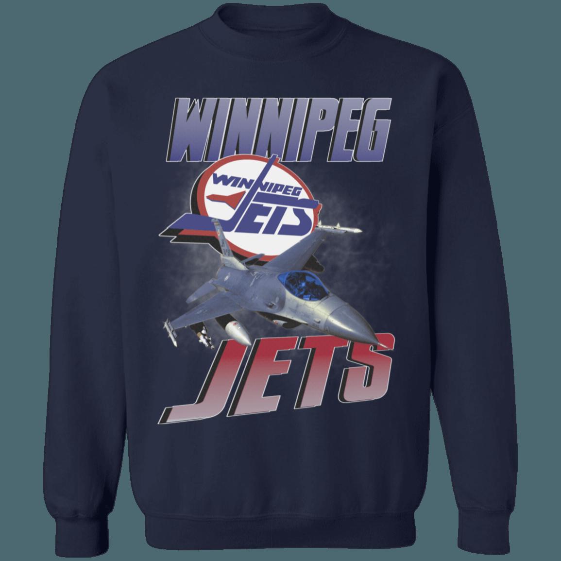 Vintage NHL Sweatshirt Hoodie T-Shirt for Hockey Lovers in Winnipeg Jets - Image 2