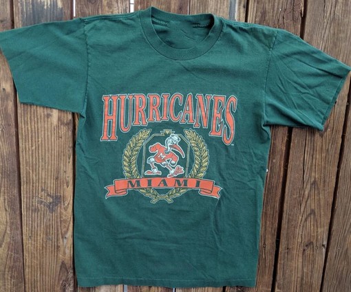 Vintage Ncaa Football Miami Hurricanes T-Shirt and Miami Hurricanes Shirt - NCAA Shirts for Men and Women