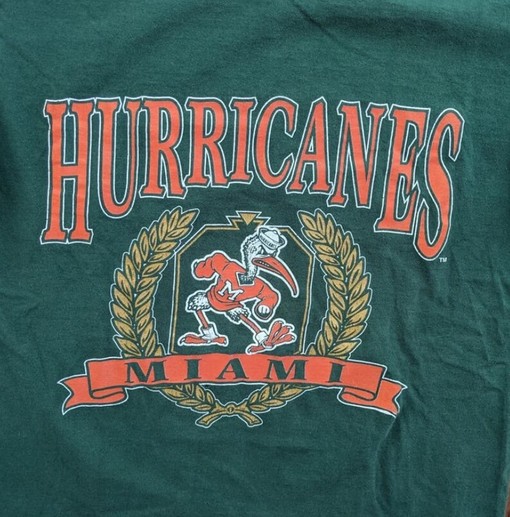Vintage Ncaa Football Miami Hurricanes T-Shirt and Miami Hurricanes Shirt - NCAA Shirts for Men and Women - Image 2
