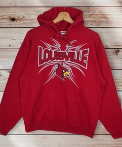 Vintage Ncaa Louisville Cardinals Pullover Hoodie
