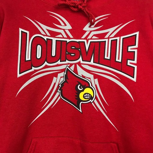 Vintage Ncaa Louisville Cardinals Pullover Hoodie - Image 3