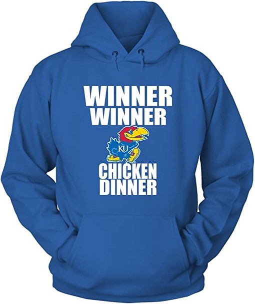 Vintage Ncaa Shirts: Winner Winner Chicken Dinner Kansas Jayhawks Hoodie, Representing Ku - Image 2