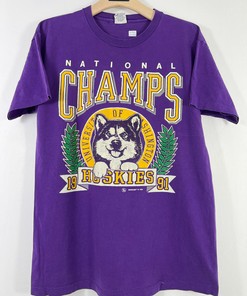 Vintage Ncaa Washington Huskies Tee Sweatshirt Hoodie - Perfect Gift For Huskies Fans