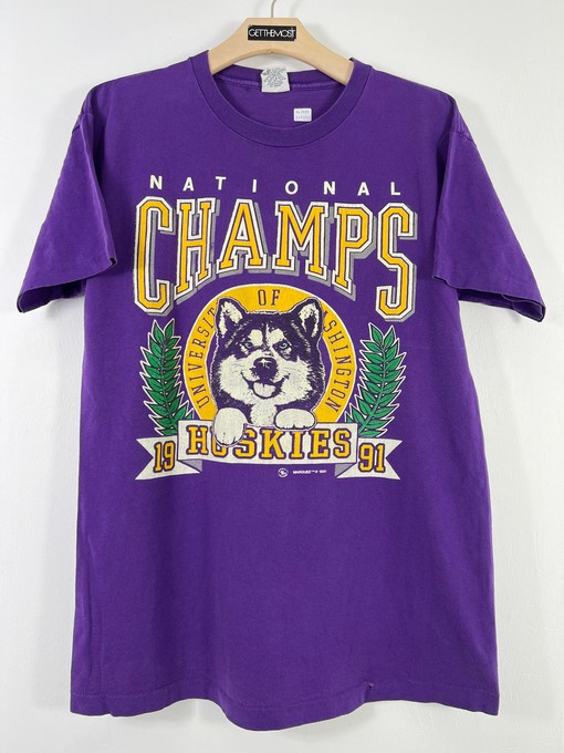 Vintage Ncaa Washington Huskies Tee Sweatshirt Hoodie - Perfect Gift For Huskies Fans