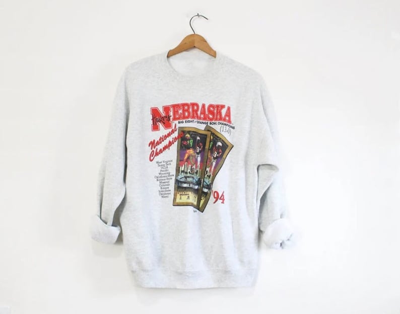 Vintage Nebraska Cornhuskers Champions Sweatshirt | NCAA Shirts for Men and Women