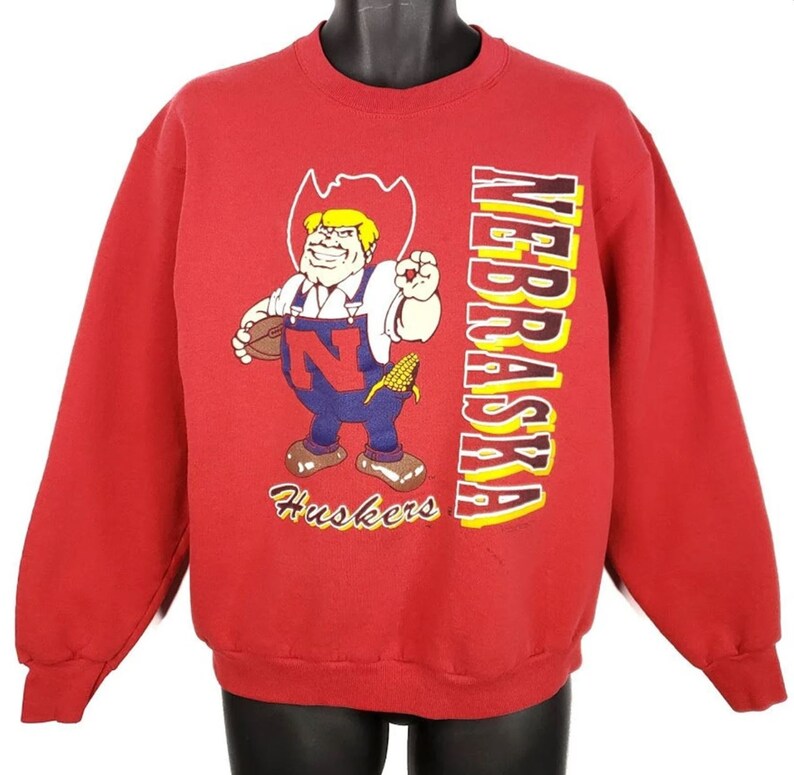Vintage Nebraska Cornhuskers Hoodie, NCAA Gist Apparel for Women and Men