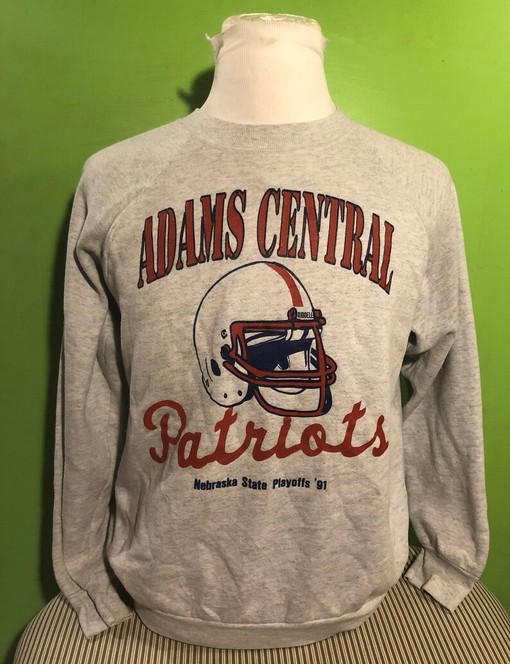 Vintage Nebraska High School Football Playoffs Sweatshirt & Tee - Adams Central Patriots 1991 Edition
