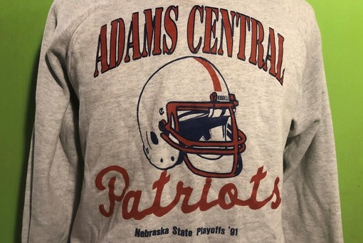 Vintage Nebraska High School Football Playoffs Sweatshirt & Tee - Adams Central Patriots 1991 Edition - Image 2