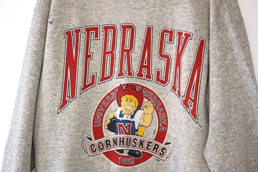Vintage Nebraska Huskers Champion Sweatshirt, University of Nebraska Cornhuskers Hoodie - Image 2