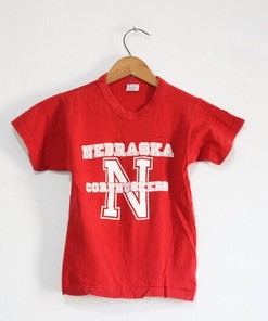 Vintage Nebraska Huskers Champion T Shirt, American University Shirt