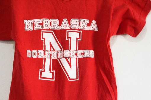 Vintage Nebraska Huskers Champion T Shirt, American University Shirt - Image 2