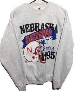 Vintage Nebraska Huskers National Champion Sweatshirt Hoodie, NCAA Gist Fans All Sizes