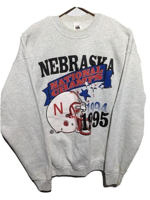 Vintage Nebraska Huskers National Champion Sweatshirt Hoodie, NCAA Gist Fans All Sizes