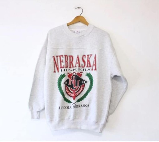 Vintage Nebraska Huskers National Champions Sweatshirt, NCAA Gist Apparel for Men