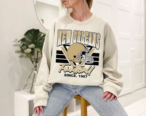 Vintage New Orleans Football Team Sweatshirt Shirt for NFL Fans
