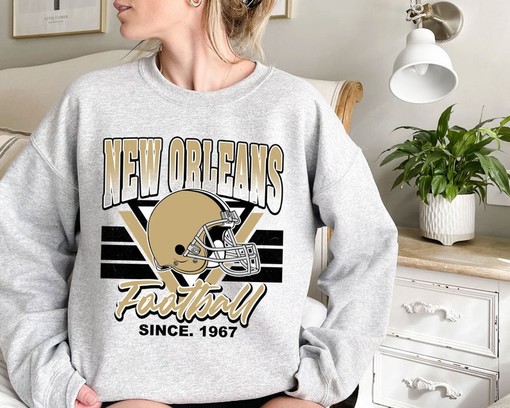Vintage New Orleans Football Team Sweatshirt Shirt for NFL Fans - Image 2