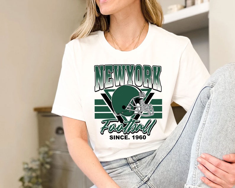 Vintage New York Football Sweatshirt, Retro NFL Fans Shirt with American University T Shirt - Image 3