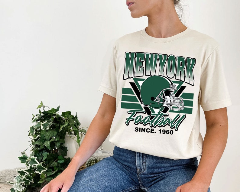 Vintage New York Football Sweatshirt, Retro NFL Fans Shirt with American University T Shirt - Image 4