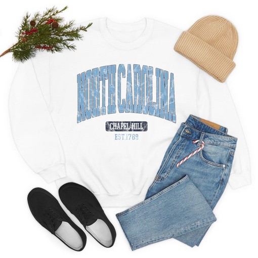 Vintage North Carolina Sweatshirt - College Shirts for Women - Image 3