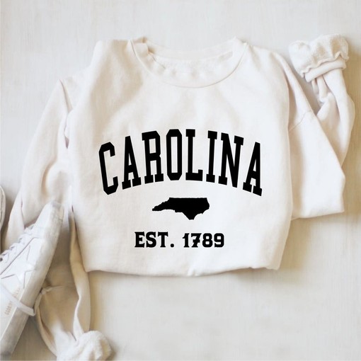 Vintage North Carolina Sweatshirt - Retro NCAA Shirts - Image 2