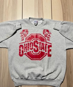 Vintage Ohio State Buckeyes Brutus Logo Crewneck Sweater with Full Size Gifts for Fans