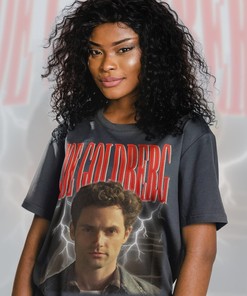 Vintage Penn Badgley as Joe Goldberg T-Shirt from You TV Show featuring Victoria Pedretti and the Love Joe character