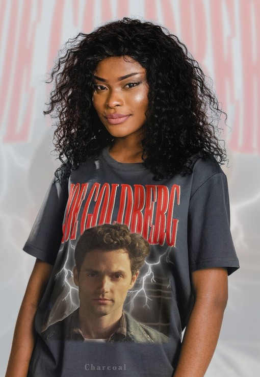Vintage Penn Badgley as Joe Goldberg T-Shirt from You TV Show featuring Victoria Pedretti and the Love Joe character