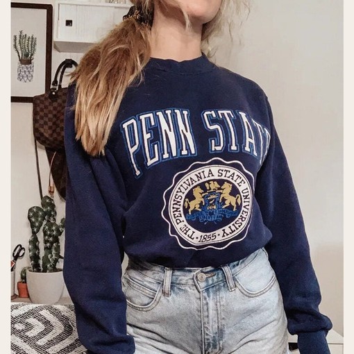 Vintage Penn State University Logo Sweatshirt Hoodie for NCAA Fans