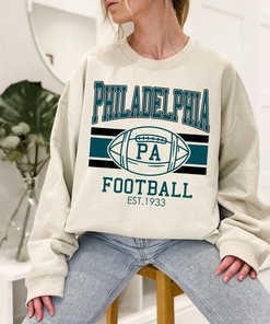 Vintage Philadelphia Football Sweatshirt - Classic Retro Design for NFL Fans