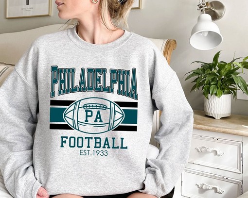 Vintage Philadelphia Football Sweatshirt - Classic Retro Design for NFL Fans - Image 2