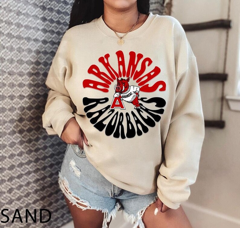 Vintage Razorback Crewneck For Fans - Arkansas Razorbacks Sweatshirt, NCAA Shirts for Men