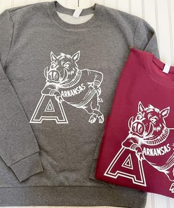 Vintage Razorback Sweatshirt-Unisex Adult Arkansas Sweatshirt, Hoodie, Shirt with State University Shirt