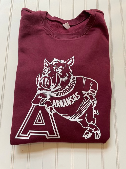 Vintage Razorback Sweatshirt-Unisex Adult Arkansas Sweatshirt, Hoodie, Shirt with State University Shirt - Image 3