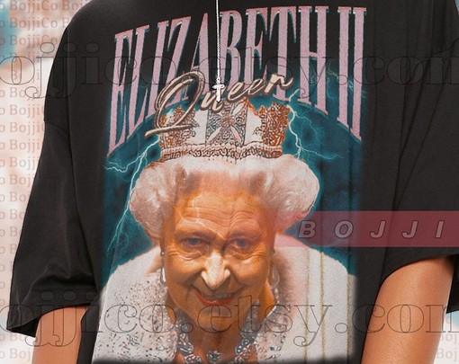 Vintage Rest In Peace QUEEN ELIZABETH II Tee - Forever Homage Tshirt for Fans - Retro 90s Queen Elizabeth Quotes Shirt - Image 2