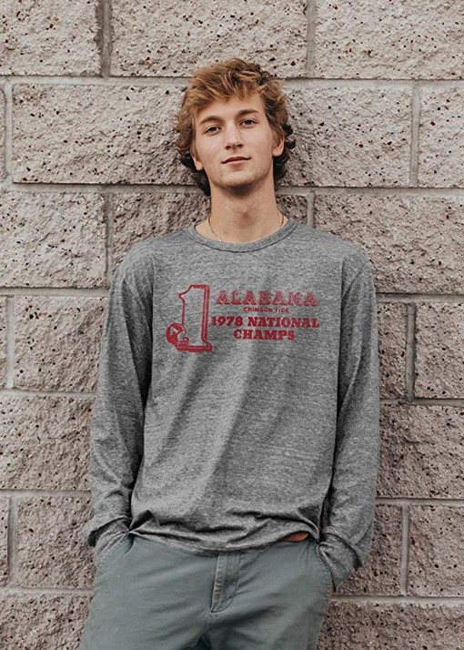 Vintage Retro Alabama Sweatshirt Reserve Collection Tri-Blend Long Sleeve Shirt - Image 2