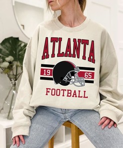 Vintage Retro Atlanta Football Shirt for NFL Fans with NCAA Shirts for Women