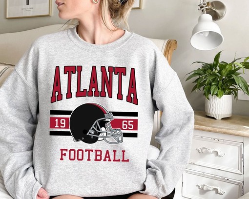 Vintage Retro Atlanta Football Shirt for NFL Fans with NCAA Shirts for Women - Image 2