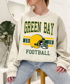 Vintage Retro Green Bay Football Sweatshirt with Sport Shirts Girls and Boys