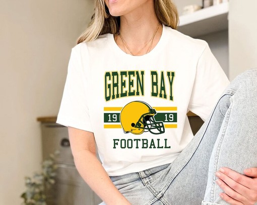 Vintage Retro Green Bay Football Sweatshirt with Sport Shirts Girls and Boys - Image 3